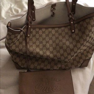 Authentic Gucci canvas tote